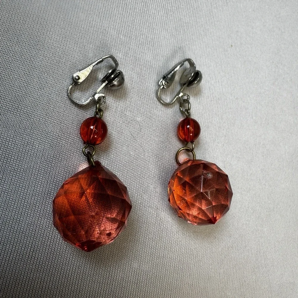 Orange Drop Fashion Clip Earrings Party Chic Casual‎